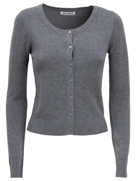 Influencer Kardiganas pilka