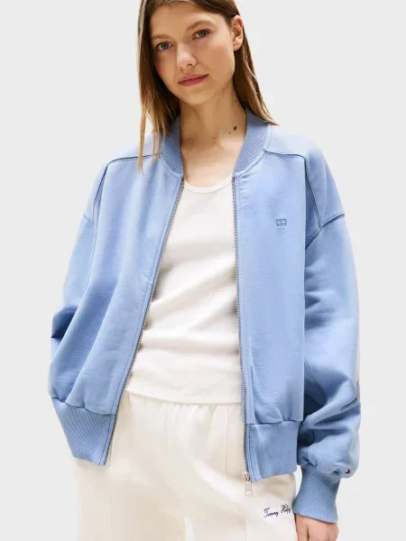 Махровий бомбер Tommy Hilfiger блакитний