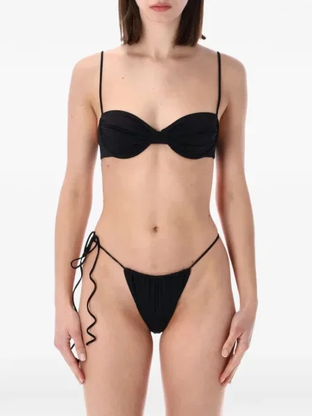 Top Belamer cu volane negru