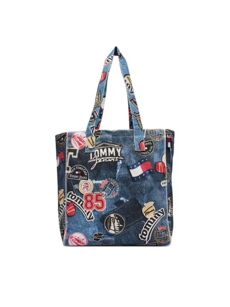 Tommy Jeans Torebka Tjw Bodega Trompe L'Oeil Tote Granatowy niebieska