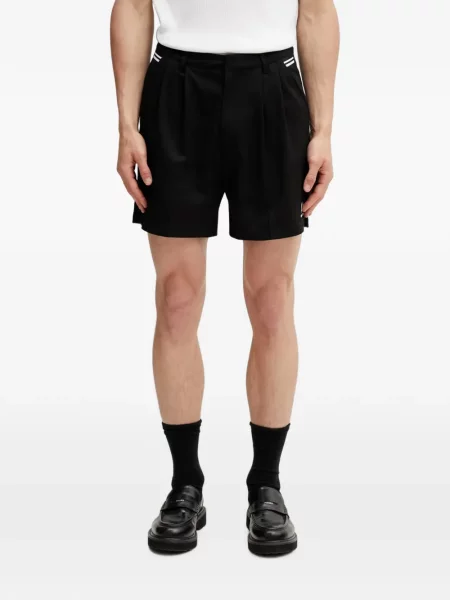 Pantaloni scurți Fred Perry cu broderie negru