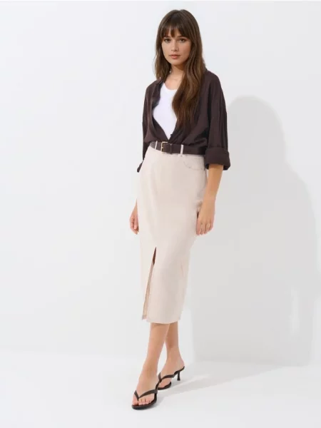 Mohito Lininiai marškiniai kreminė