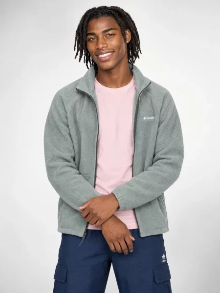 Fleece fleece melegítő felső Columbia szürke