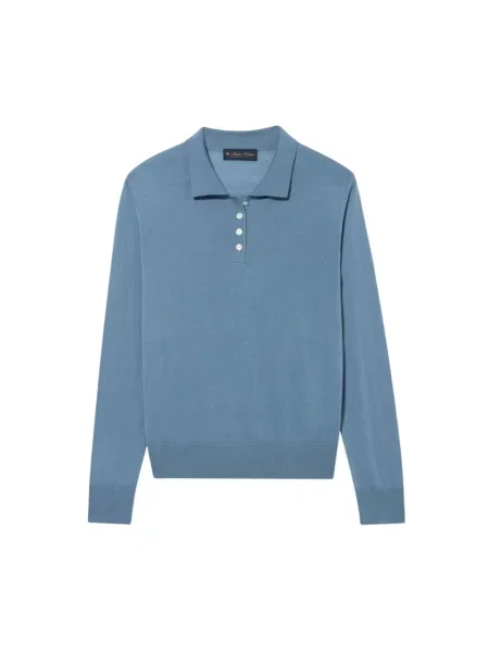 Sweter Brooks Brothers wełniany niebieski