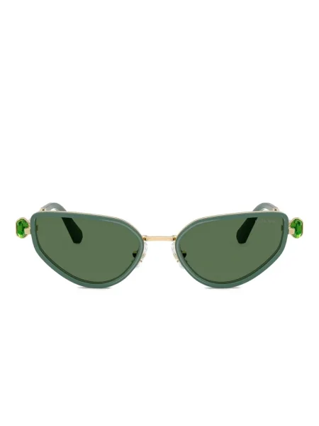Sunčane naočale mačje oči Swarovski Eyewear s kristalima zelena