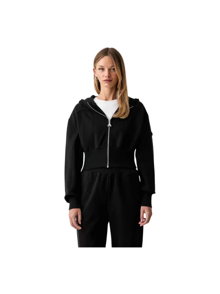 Bluza z kapturem Patrizia Pepe z kapturem czarna