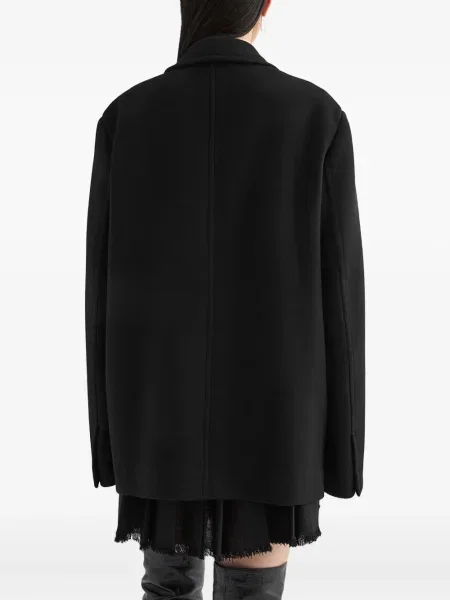 Palton Jil Sander de lână negru