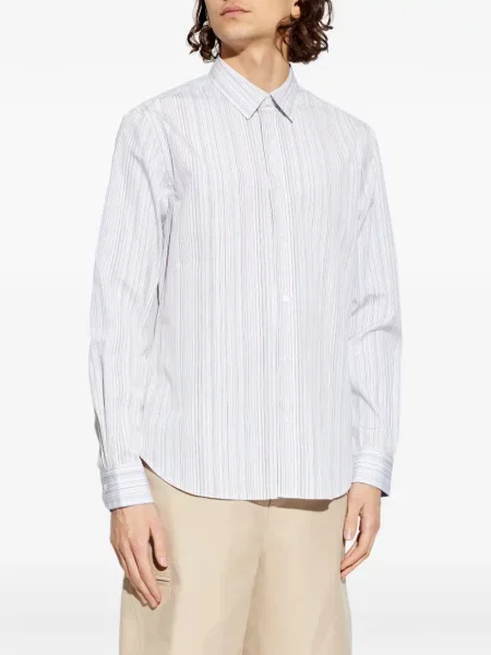 Cămașă Paul Smith cu dungi lungă alb