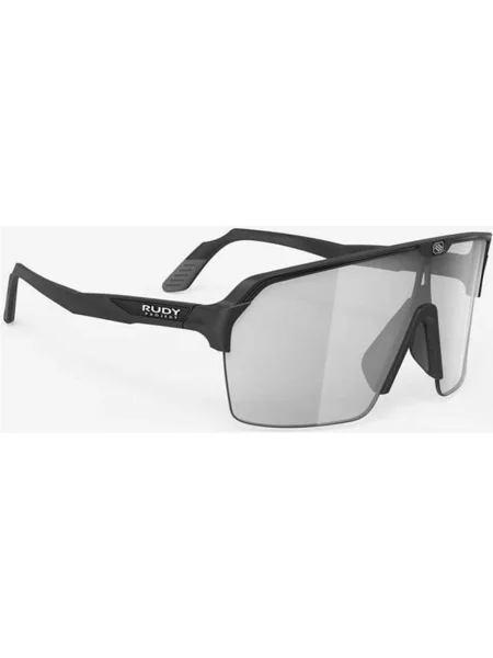Okulary Rudy Project Spinshield Air z lustrzanymi szarymi soczewkami czarne