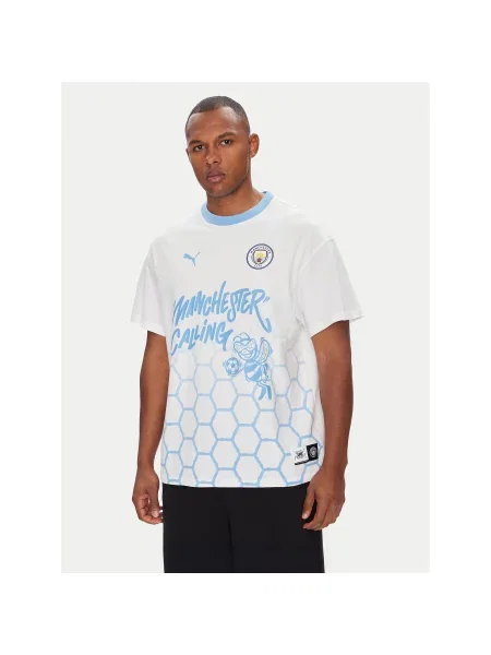 Puma Футболка CWC Hoops x Man City Regular Fit білий