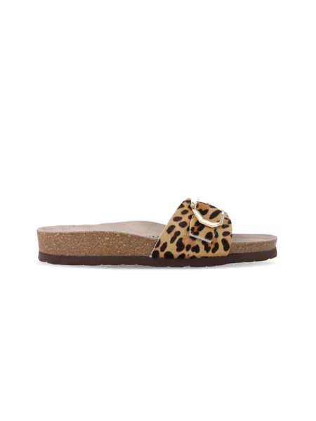 Genuins Matilda Leather Leopard Kobiety Sandały Genuins Wielobarwny Size: