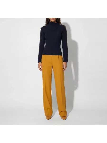 Dzianinowy sweter Elisabetta Franchi niebieski