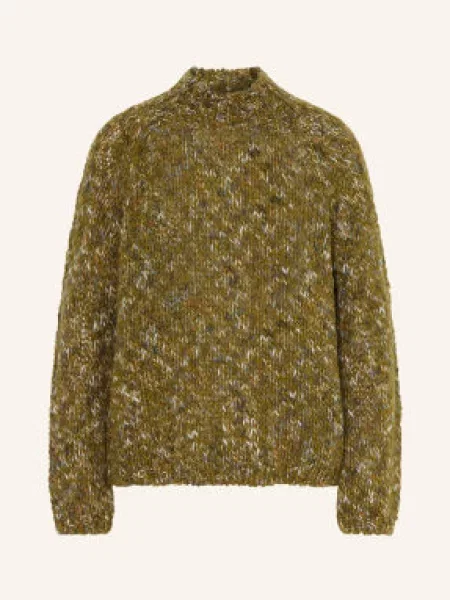 Rich & Royal Sweter Z Błyszczącą Przędzą gruen biały