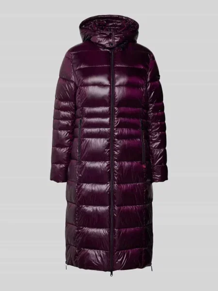 Płaszcz pikowany z dwustronnym zamkiem błyskawicznym model ‘DALIA LONG’ Frieda & Freddies fioletowy