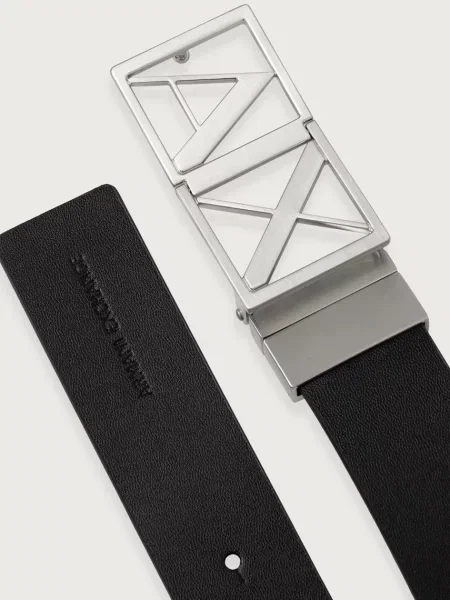 Armani Exchange двосторонній ремінь шкіряний
