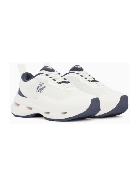 Dzianinowe sneakersy Emporio Armani białe