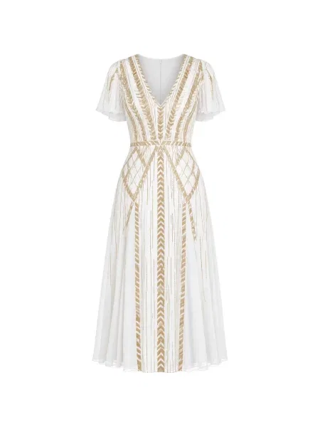 Rochie midi Temperley London alb