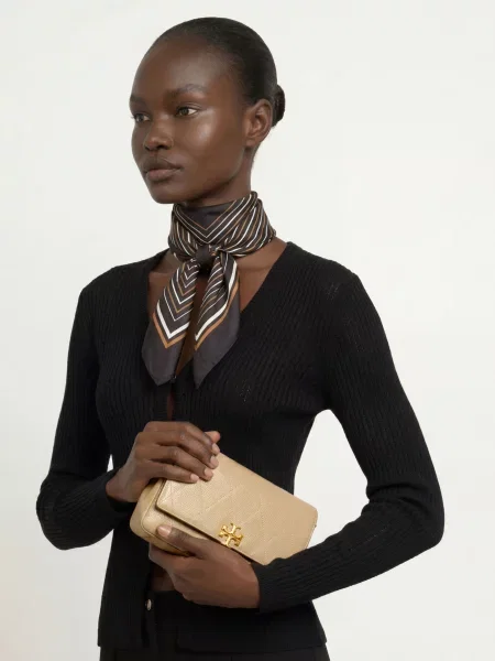 Kabelka Tory Burch béžová