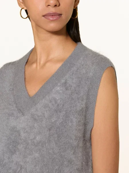 Hemisphere Kašmírová Pletená Vesta šedá