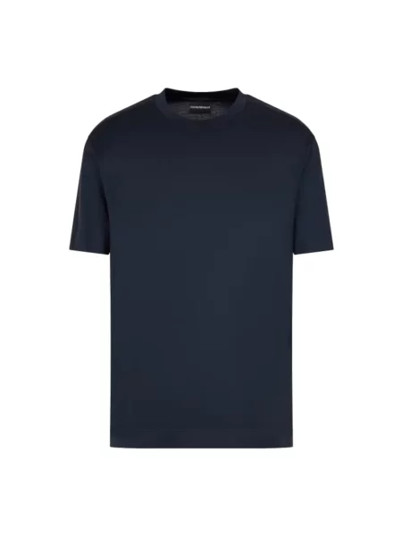 Koszulka Emporio Armani z krótkim rękawem z logo niebieska