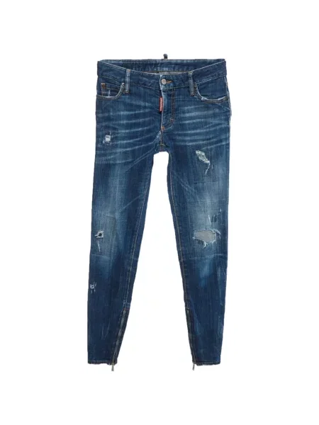 Blugi skinny Dsquared2 zdrențuiți skinny fit albastru