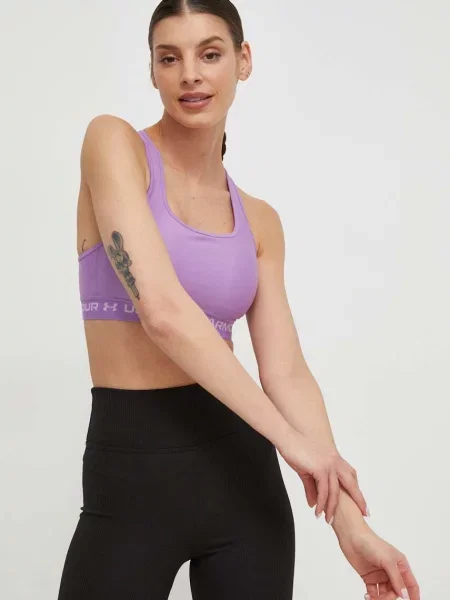 Under Armour sportovní podprsenka UA Crossback fialová