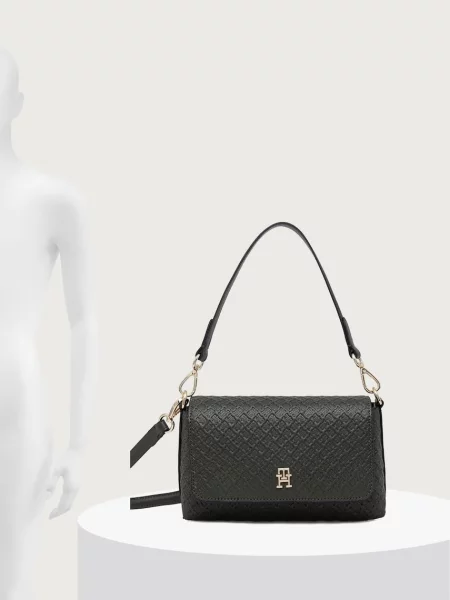 Tommy Hilfiger чанта crossbody дамска от имитация на кожа зелено