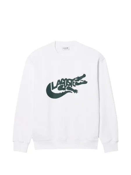 Суитчър Lacoste с принт бяло