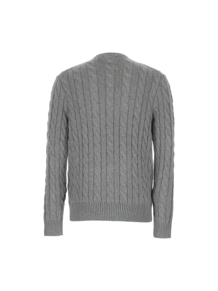 Sweter Ralph Lauren z logo szary