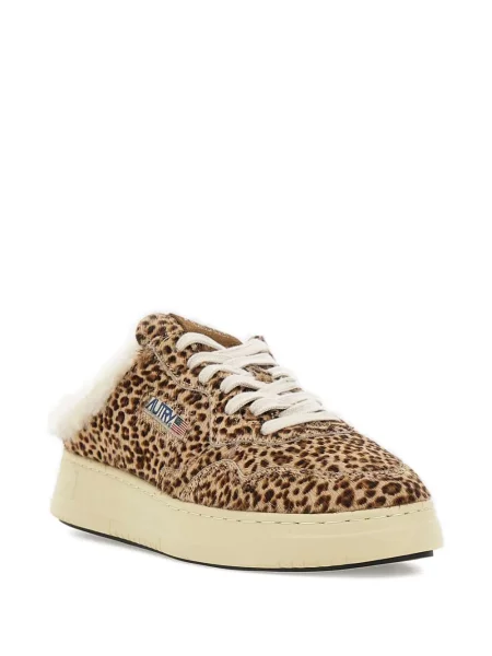 Sneakerși Autry cu imagine cu imprimeu animal print maro