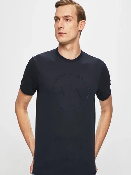 Armani Exchange Тениска тъмносиньо