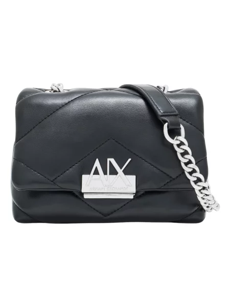 Armani Exchange torebka crossbody z imitacji skóry czarna