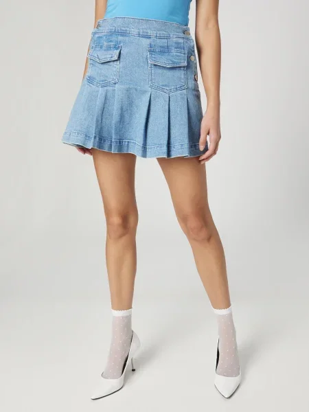 ABOUT YOU x Millane Fustă Fatma denim albastru