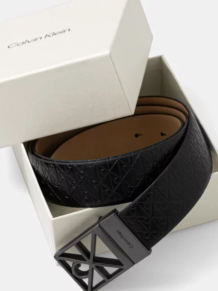 Bőr öv Calvin Klein fekete