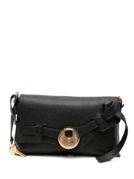 Geantă plic Love Moschino cu autograf negru
