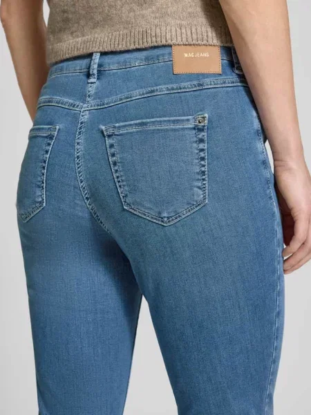 Jeans o kroju slim fit z mieszanki bawełny model DREAM SUMMER' Mac granatowe