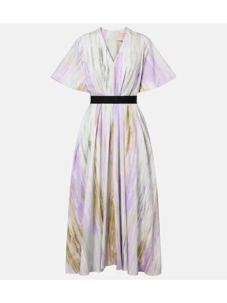 Oblekové maxi šaty Roksanda s potlačou