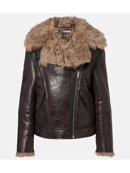 Geanta de piele Acne Studios gri