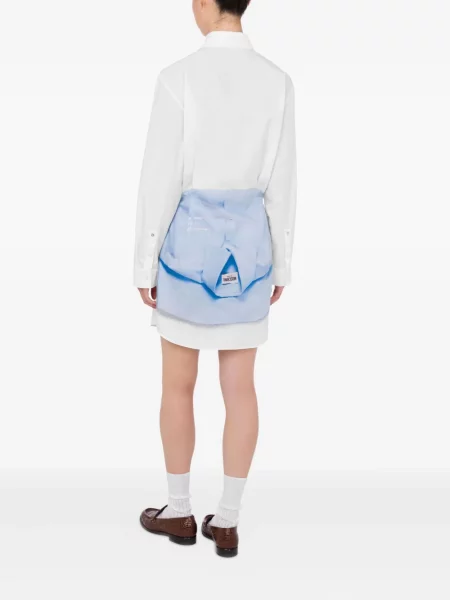 Κοστούμι τζιν φόρεμα Moschino Jeans λευκό