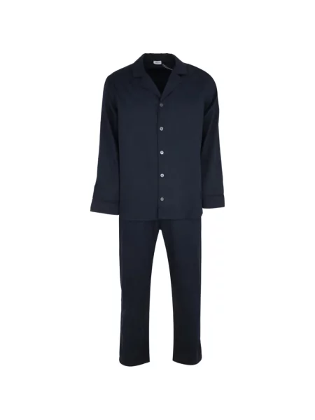 Pijamale Zimmerli cu model paisley din jacard albastru