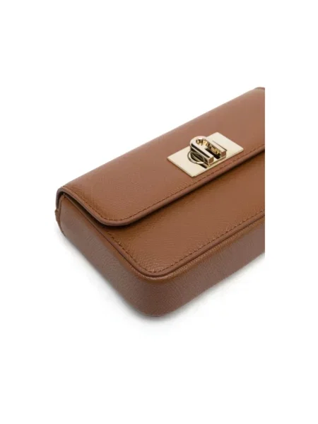 Torebka crossbody Furla skórzana brązowa