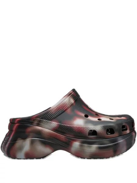 Papuci tip mules Crocs cu legături negru