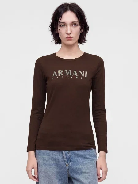 ARMANI EXCHANGE Tričko / zlatá hnedá