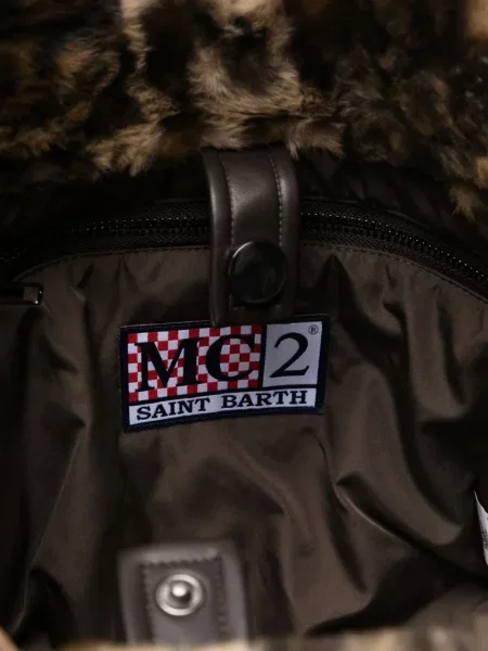 Geantă Mc2 Saint Barth cu imagine cu model leopard maro