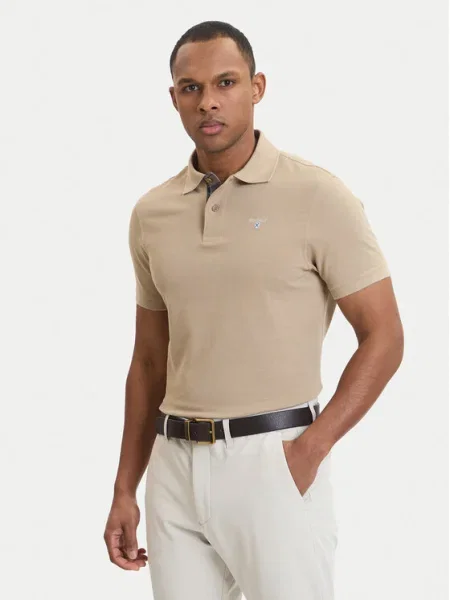 Barbour Tricou polo Tartan bej