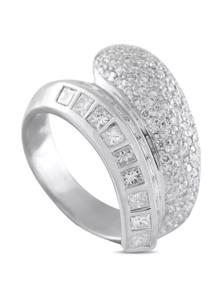 Aur alb diamant inel Lb Exclusive alb