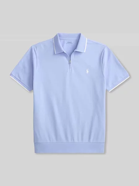 Koszulka polo o kroju regular fit z mieszanka bawełny z zamkiem błyskawicznym Polo Ralph Lauren