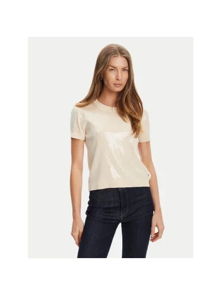 Guess Megztinis Écru Regular Fit