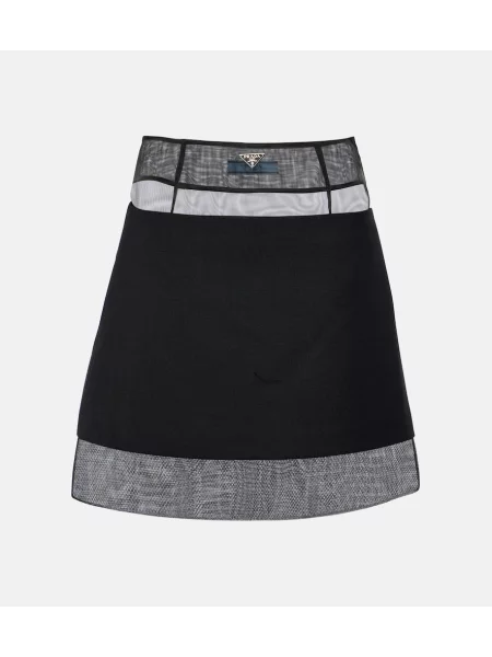 Spódnica z wysokim stanem Prada z wysoką talią