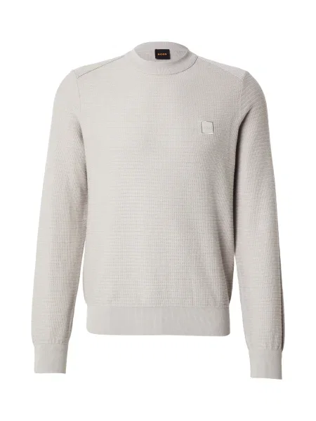 BOSS ORANGE Pulover Anion_S cu adaos de cașmir gri